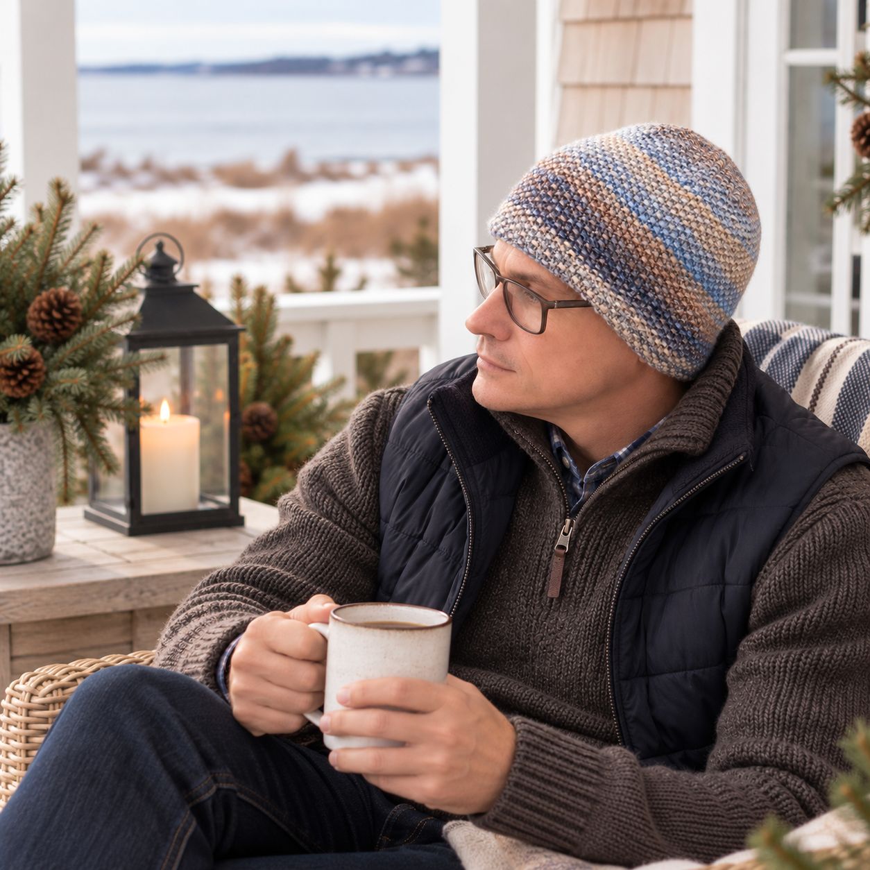 Men’s Flat Knit Seed Stitch Hat Pattern