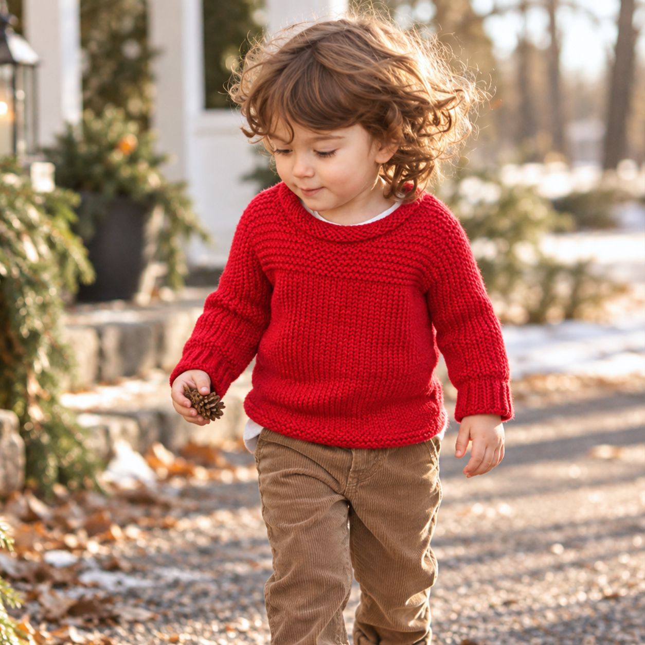 Easy One-Piece Toddler Sweater Knitting Pattern