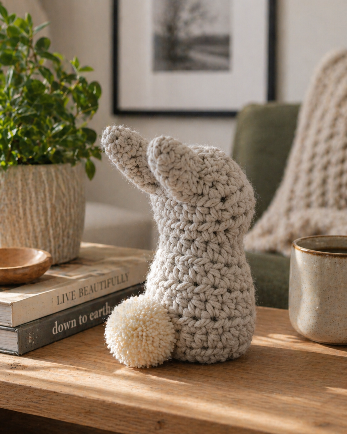 One Square Stuffed Bunny Crochet Pattern