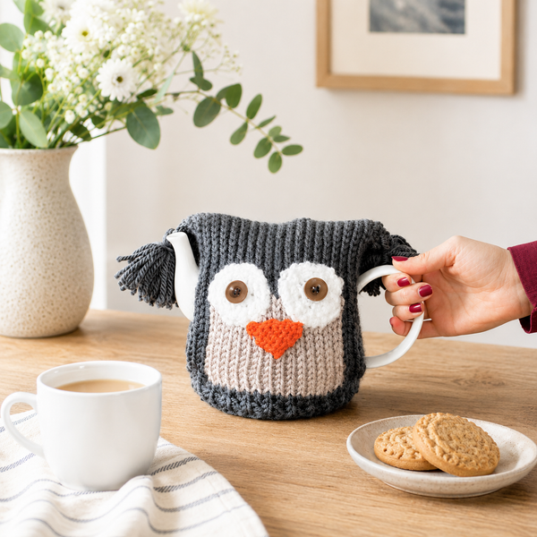 Easy Owl Teapot Cozy Knitting Pattern