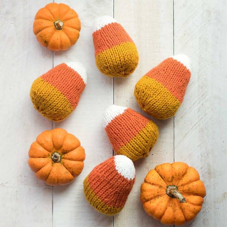 Plush Candy Corns Knitting Pattern