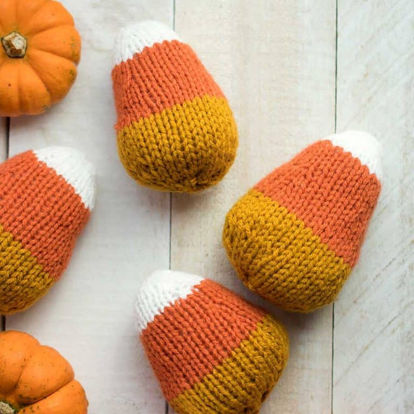 Plush Candy Corns Knitting Pattern