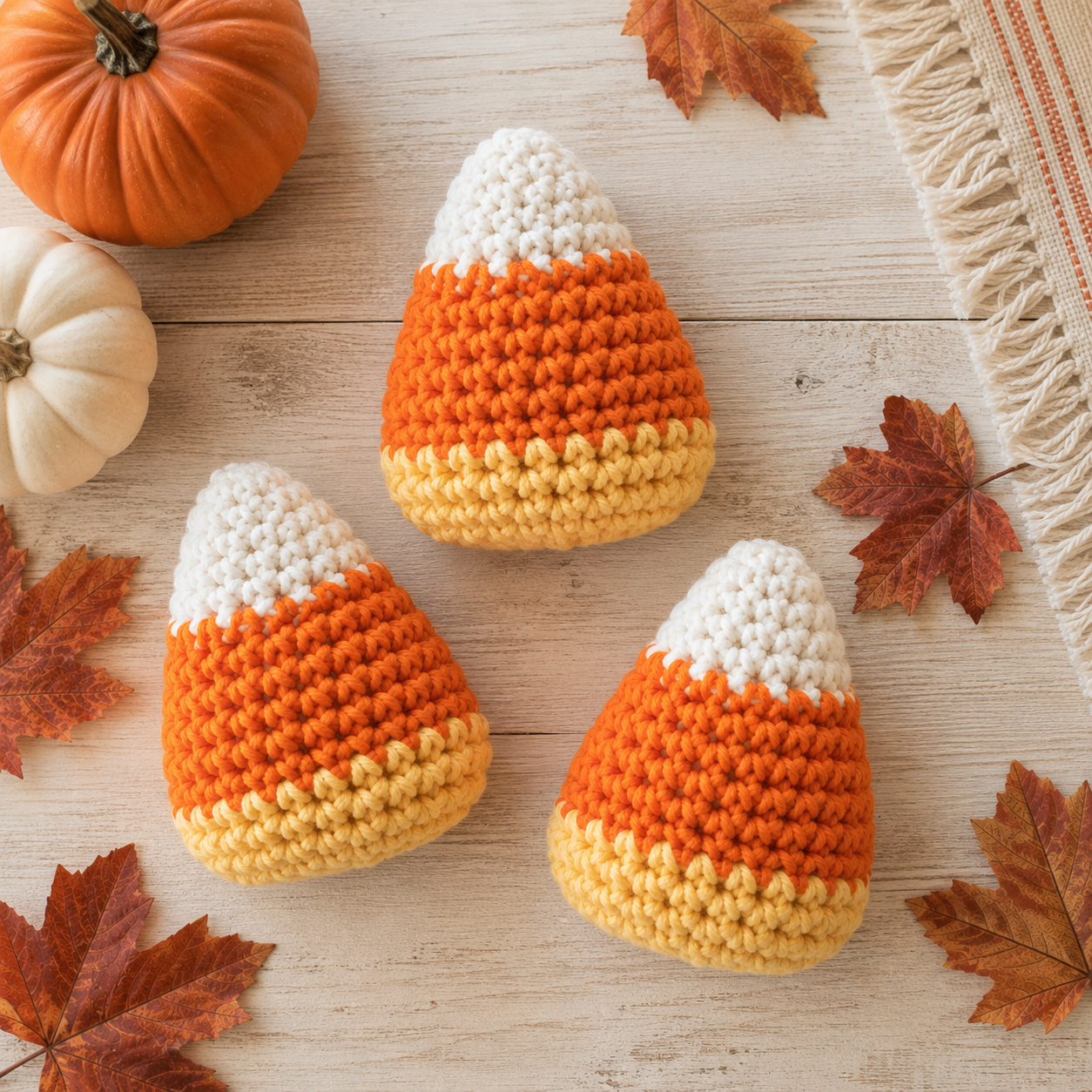 Easy Plush Candy Corn Crochet Pattern
