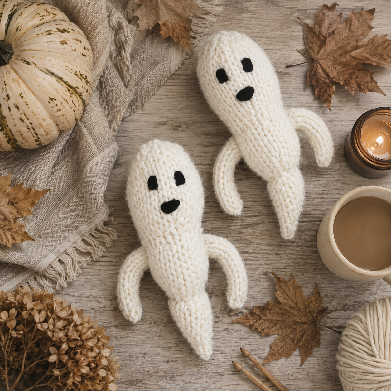 Easy Plush Ghost Knitting Pattern