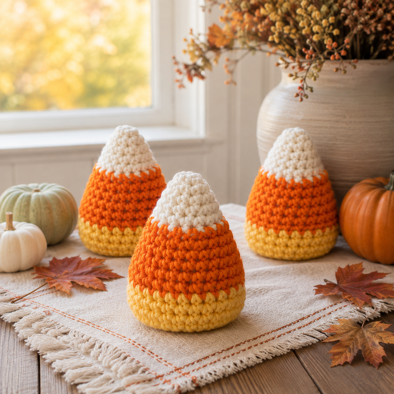 Easy Plush Candy Corn Crochet Pattern