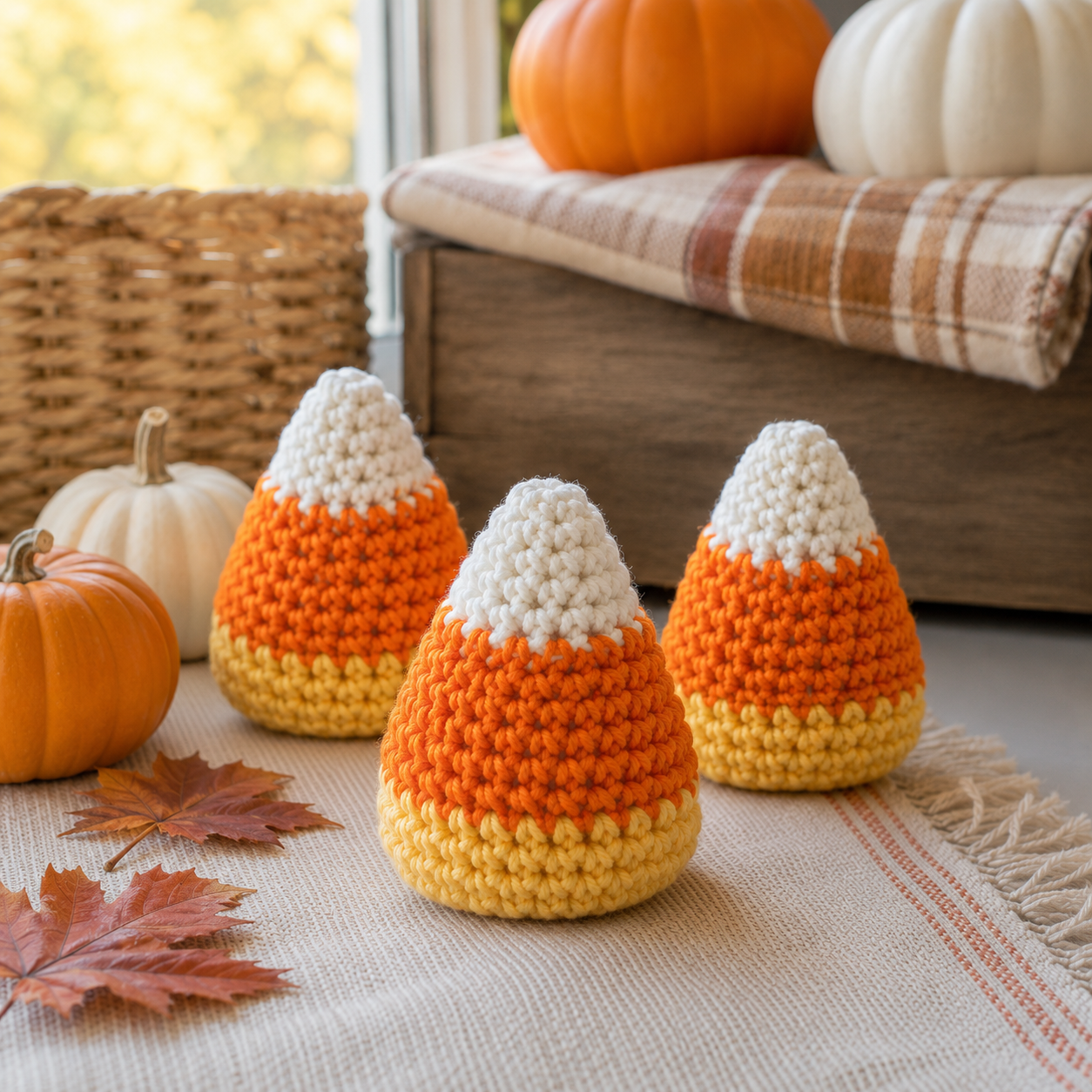 Easy Plush Candy Corn Crochet Pattern