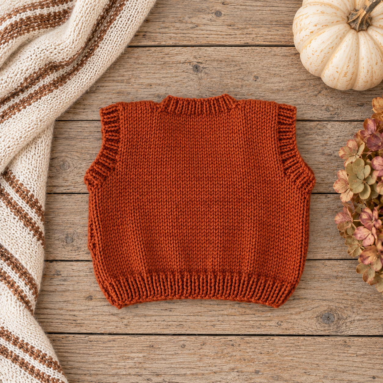 Easy Baby Pullover Vest Knitting Pattern