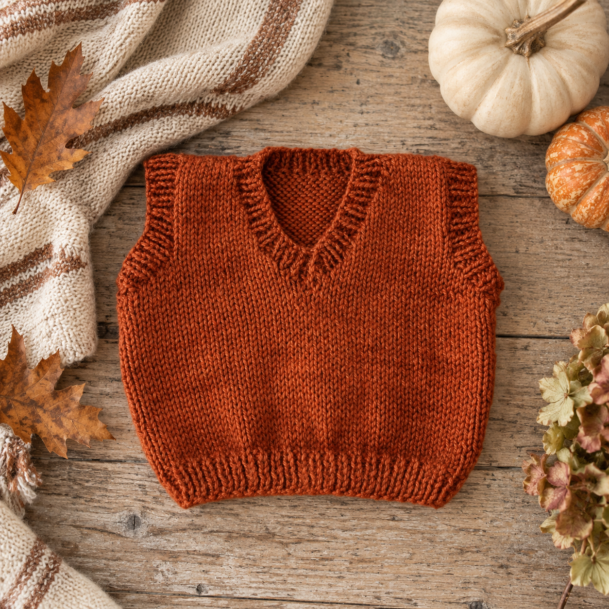Easy Baby Pullover Vest Knitting Pattern