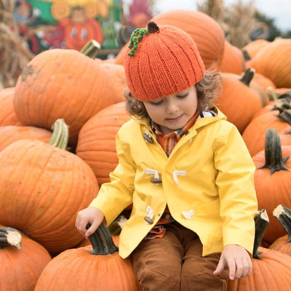 Kids Pumpkin Hat Knitting Pattern