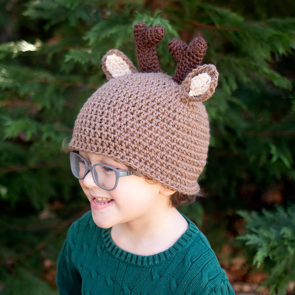 Kids Reindeer Hat Crochet Pattern