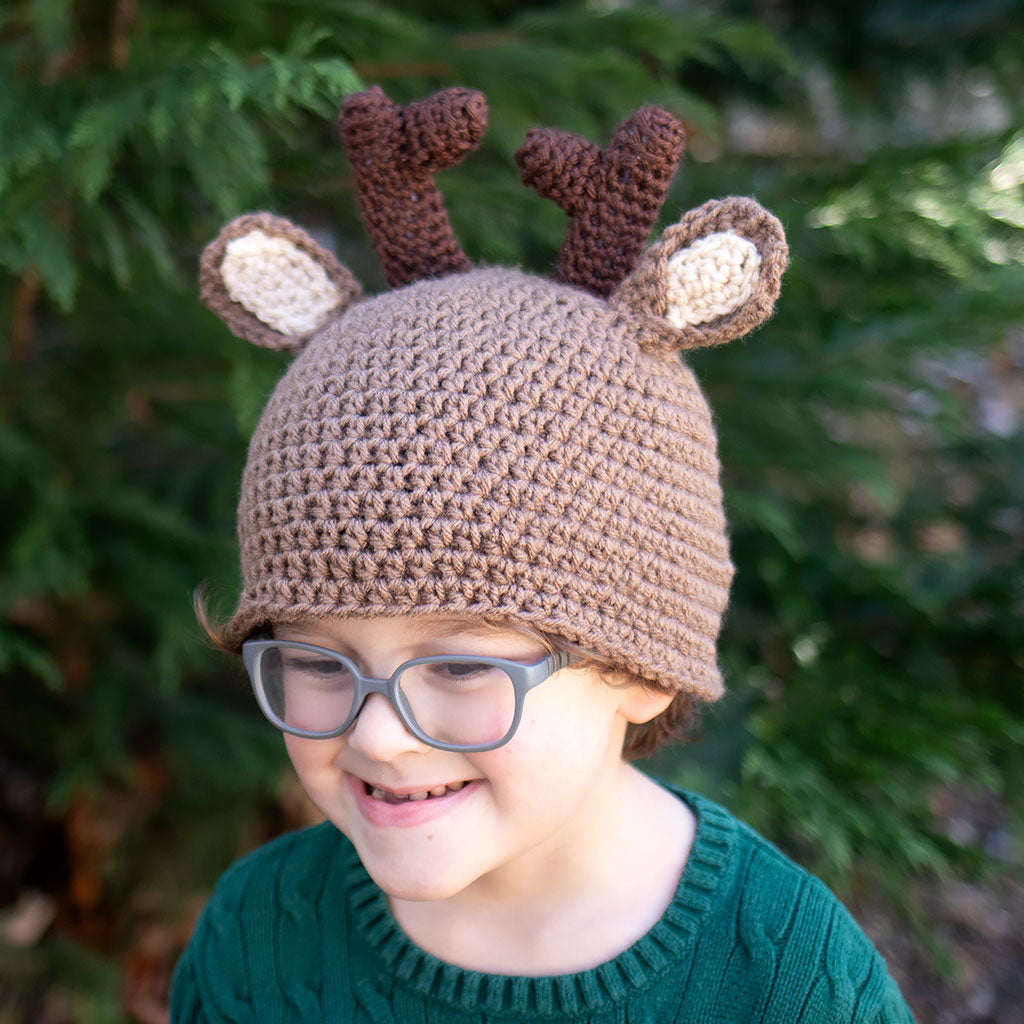 Kids Reindeer Hat Crochet Pattern