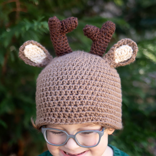 Kids Reindeer Hat Crochet Pattern