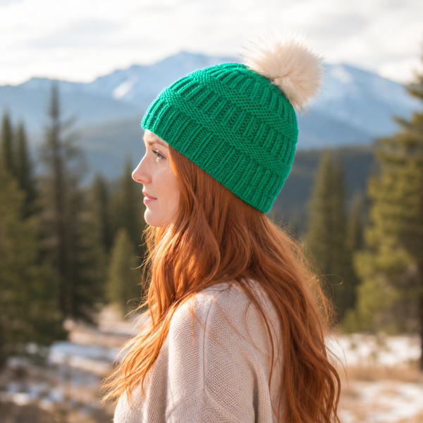 Easy Rib Stripe Hat Knitting Pattern