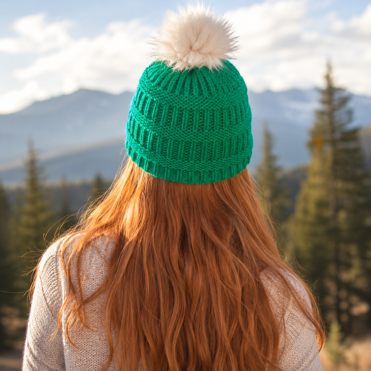 Easy Rib Stripe Hat Knitting Pattern