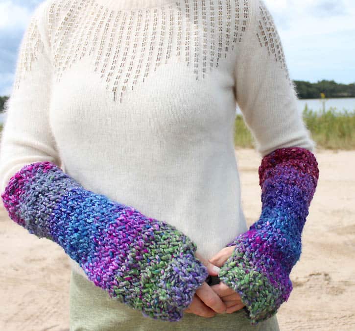 Easy Bulky Yarn Arm Warmers Knitting Pattern