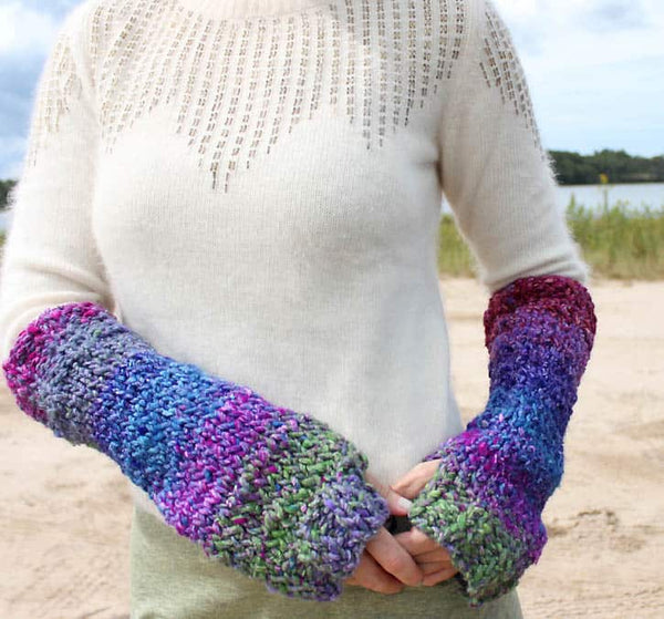 Easy Bulky Yarn Arm Warmers Knitting Pattern