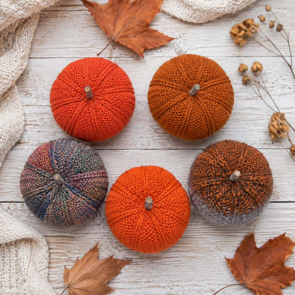 Scrap Yarn Pumpkin Knitting Pattern