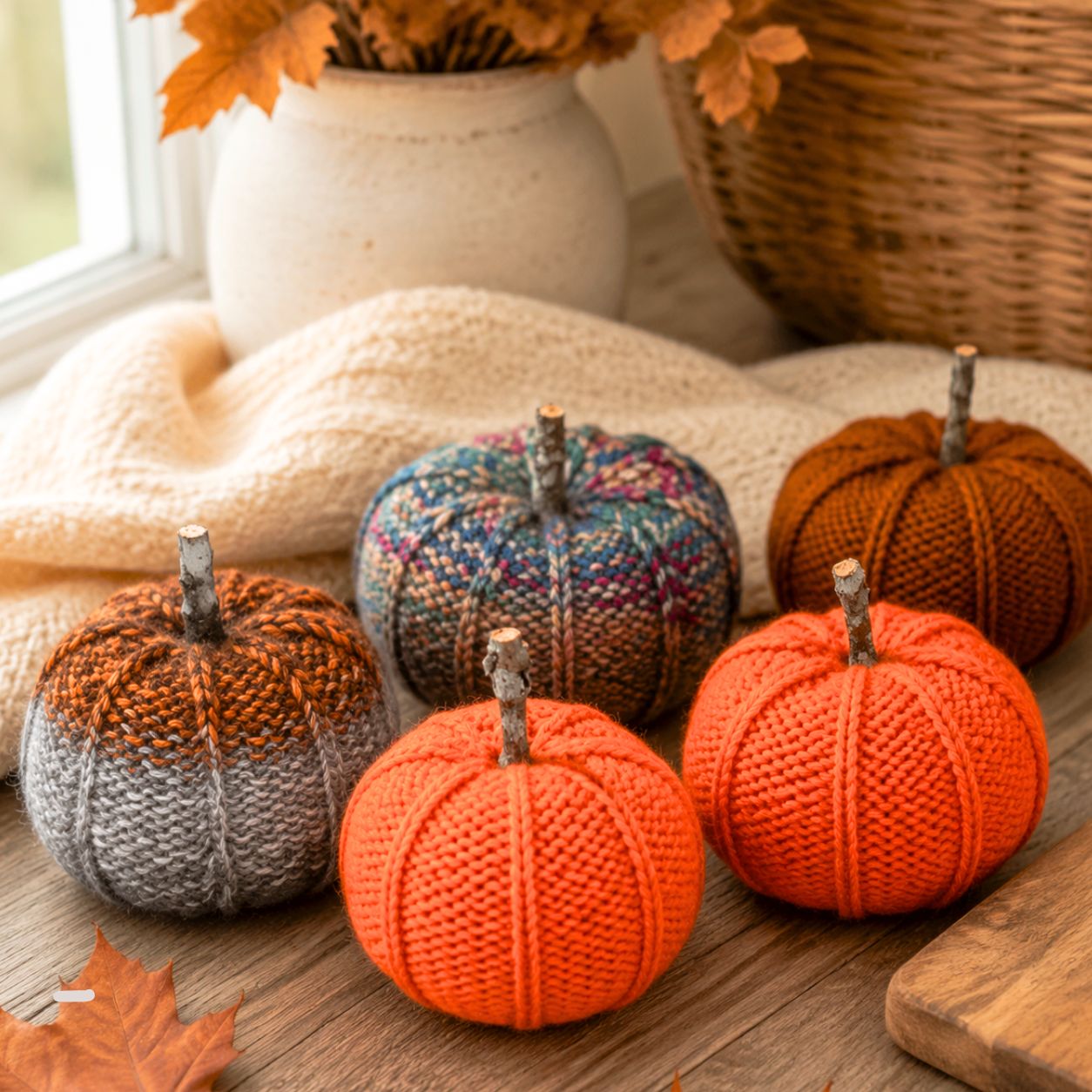 Scrap Yarn Pumpkin Knitting Pattern