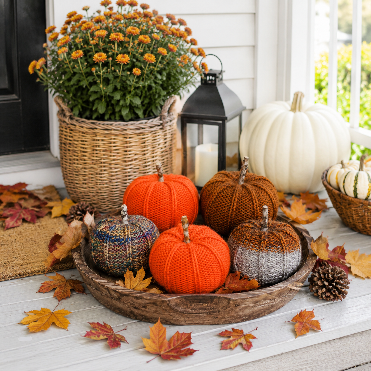 Scrap Yarn Pumpkin Knitting Pattern