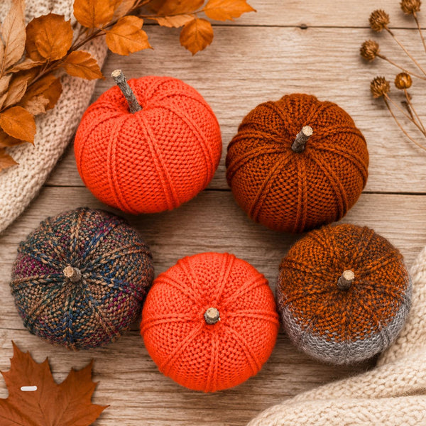 Scrap Yarn Pumpkin Knitting Pattern