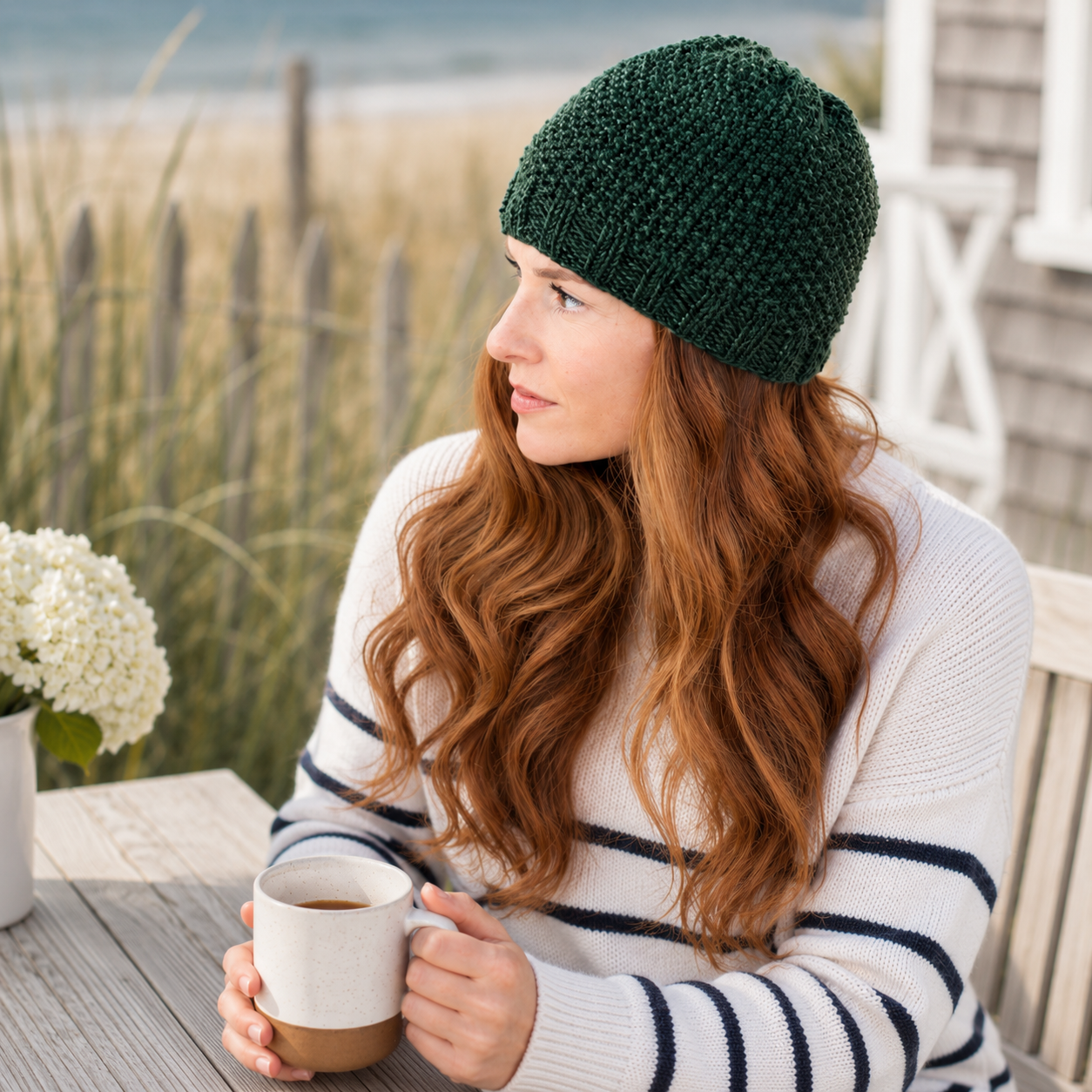 Seed Stitch Beanie Knitting Pattern