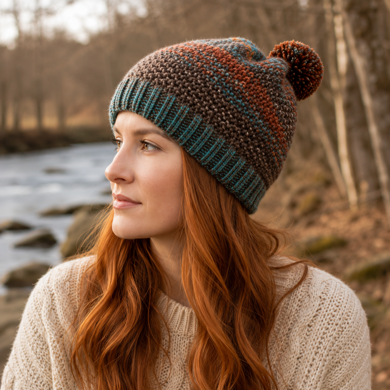 Seed Stitch Hat Knitting Pattern