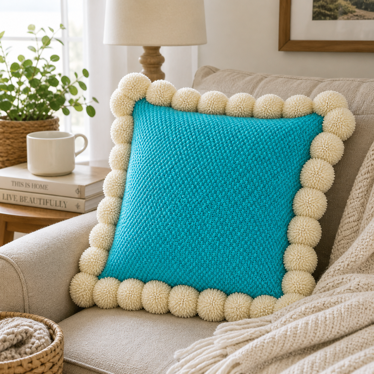 Seed Stitch Pillow Knitting Pattern