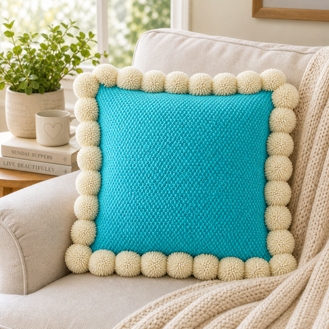 Seed Stitch Pillow Knitting Pattern
