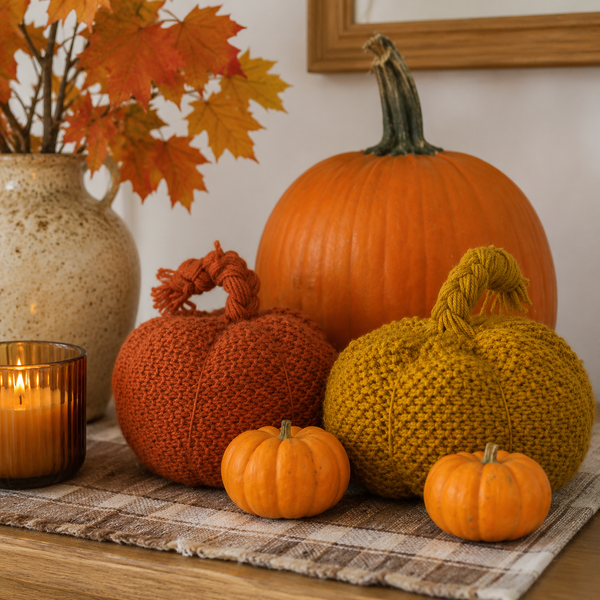 Seed Stitch Pumpkin Knitting Pattern