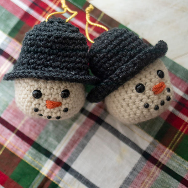 Snowman Ornament Crochet Pattern