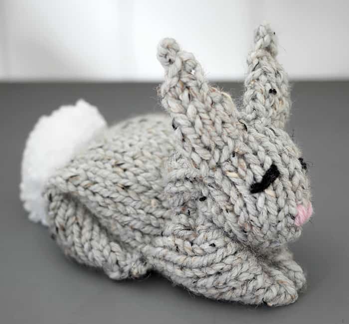 One Square Plush Bunny Knitting Pattern