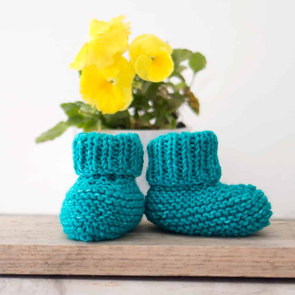 Straight Needle Baby Booties