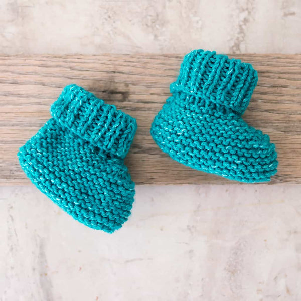 Straight Needle Baby Booties