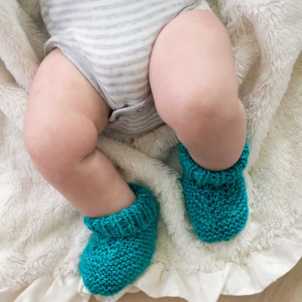 Straight Needle Baby Booties