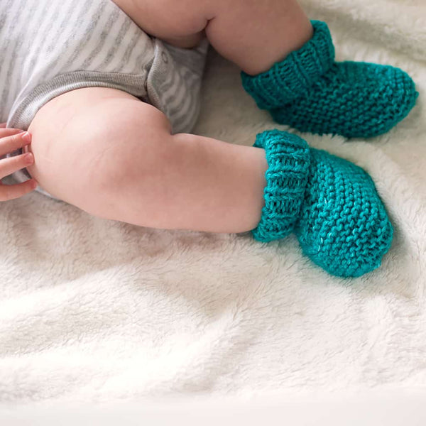 Straight Needle Baby Booties