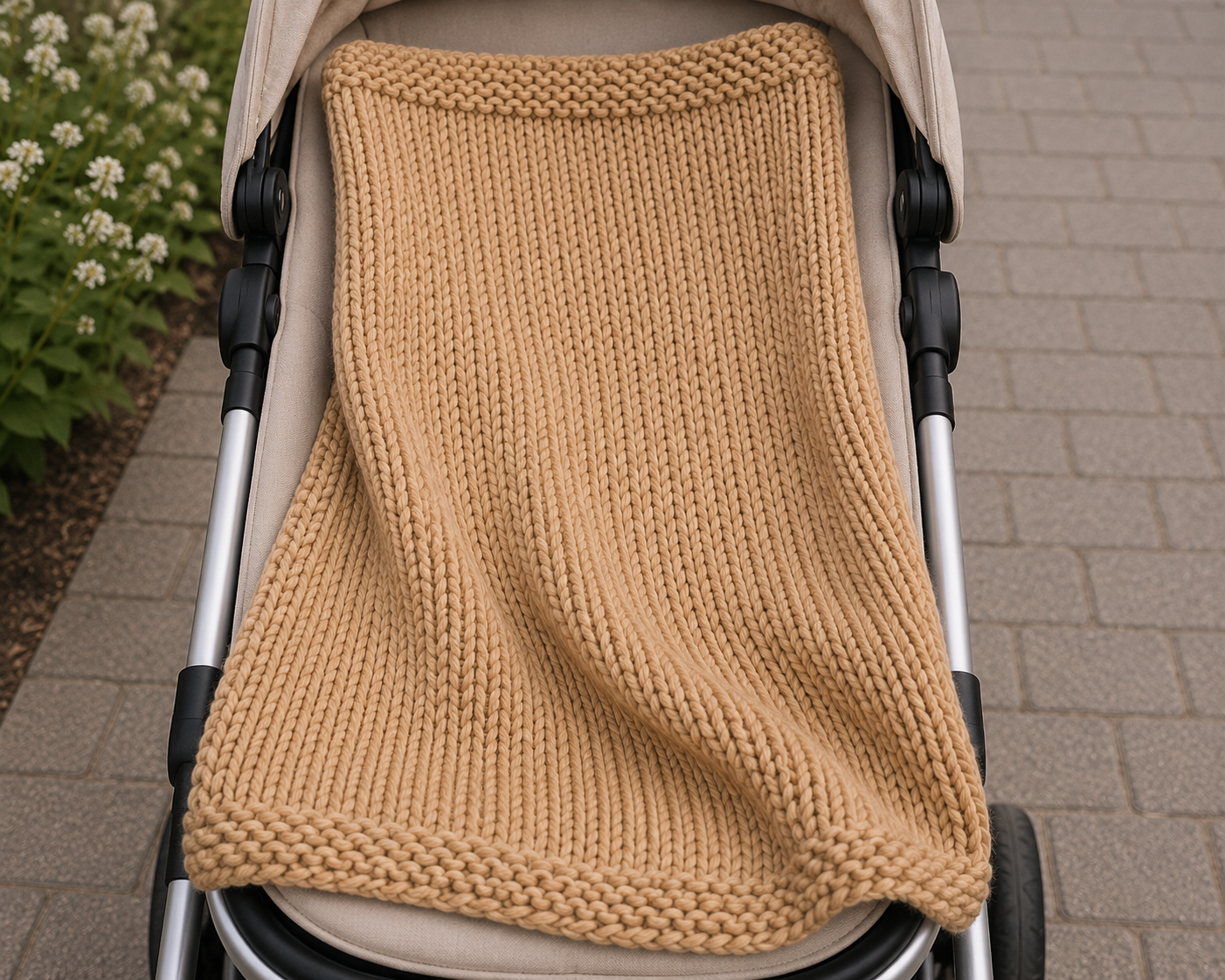 Fast and Easy Stroller Blanket Knitting Pattern