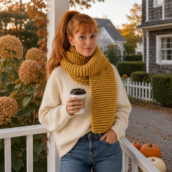 Easy Super Bulky Scarf Knitting Pattern