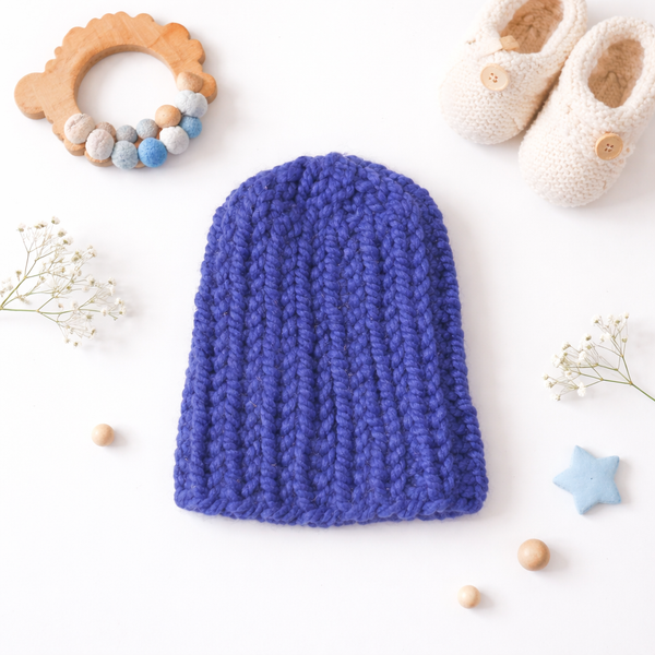 Easy Baby Beanie Knitting Pattern