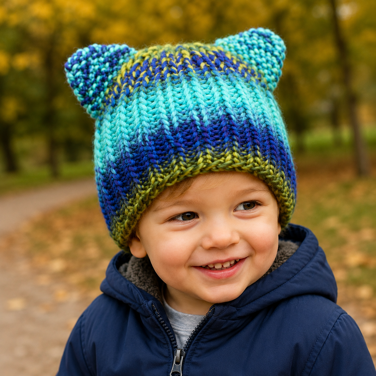 Toddler Bear Hat Knitting Pattern