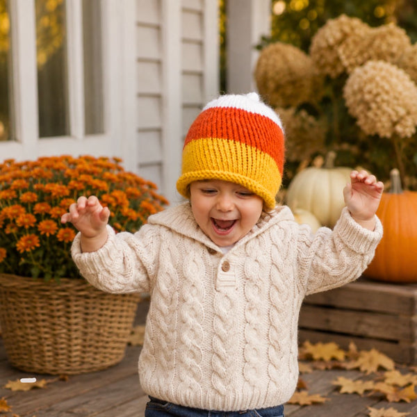 Toddler Candy Corn Hat Knitting Pattern