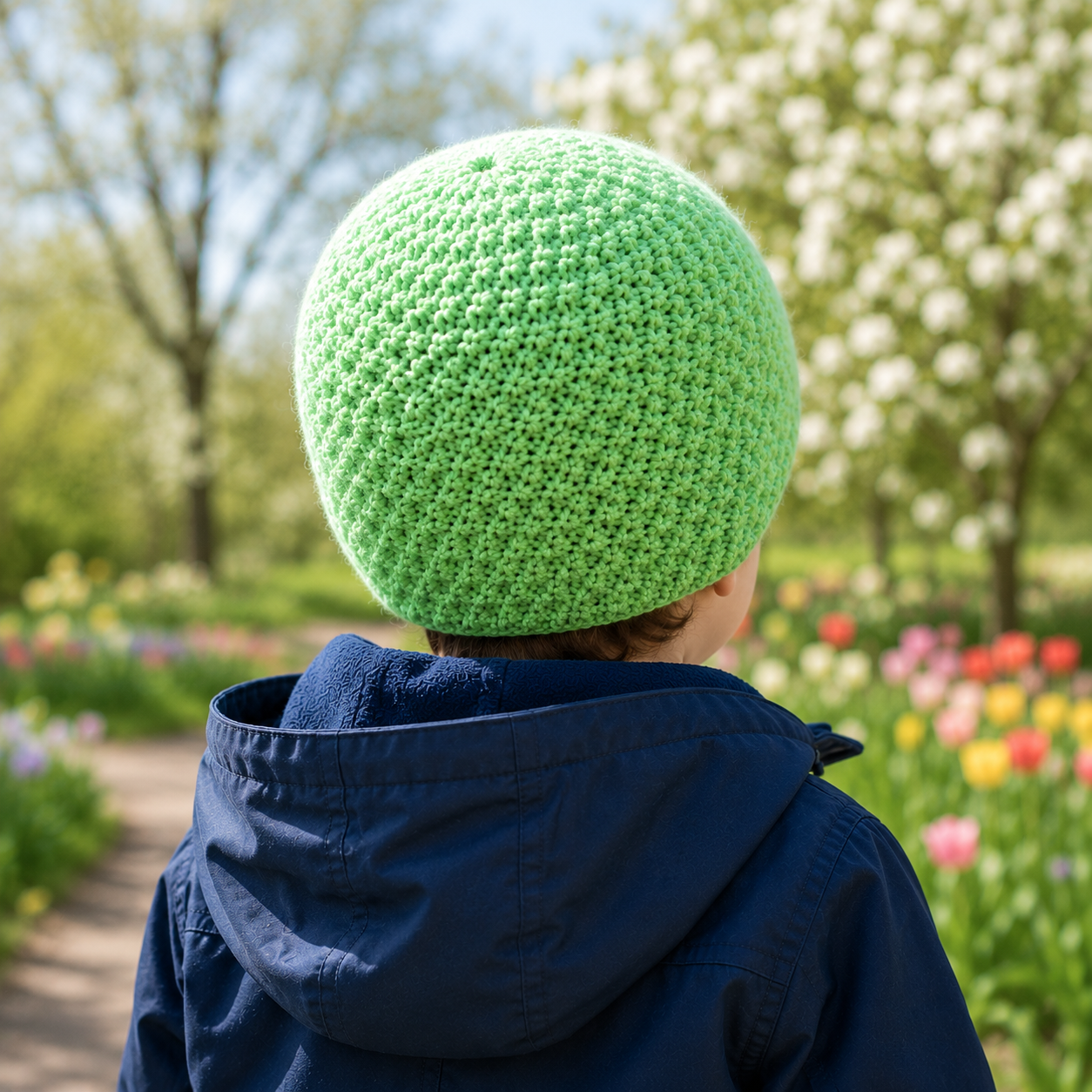Easy Irish Moss Hat Knitting Pattern