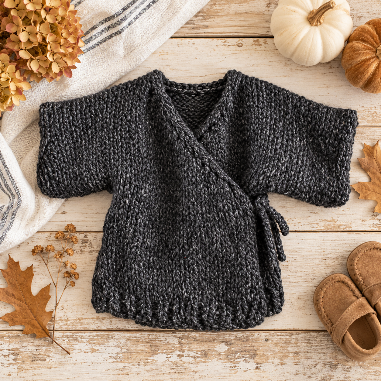 Easy Super Bulky Knit Toddler Kimono Sweater