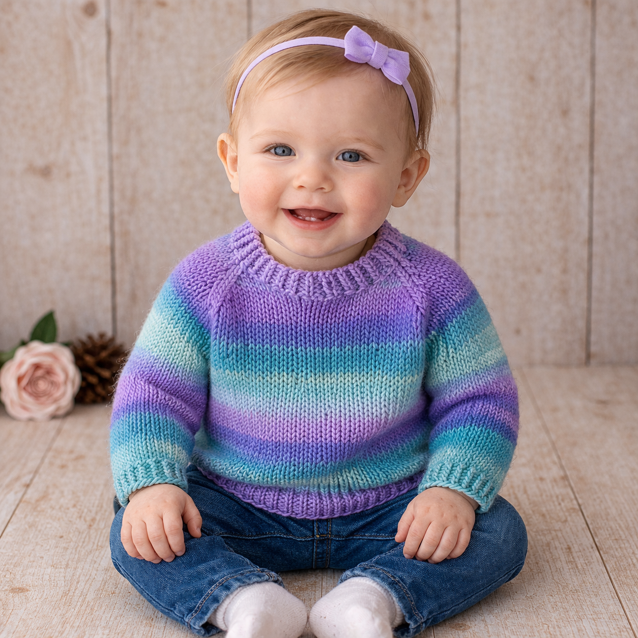 Top Down Baby Sweater