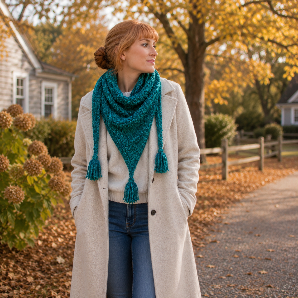 Easy Triangle Scarf Knitting Pattern