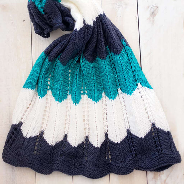 Waves Baby Blanket Knitting Pattern