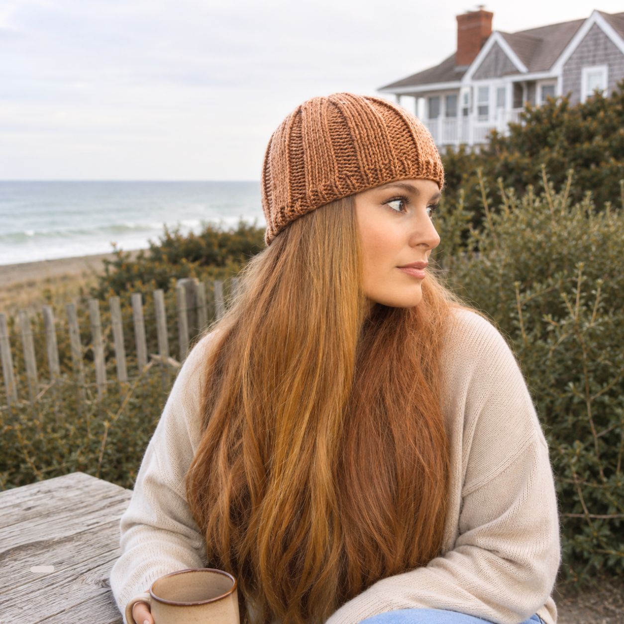 Women’s Wide Rib Beanie Knitting Pattern
