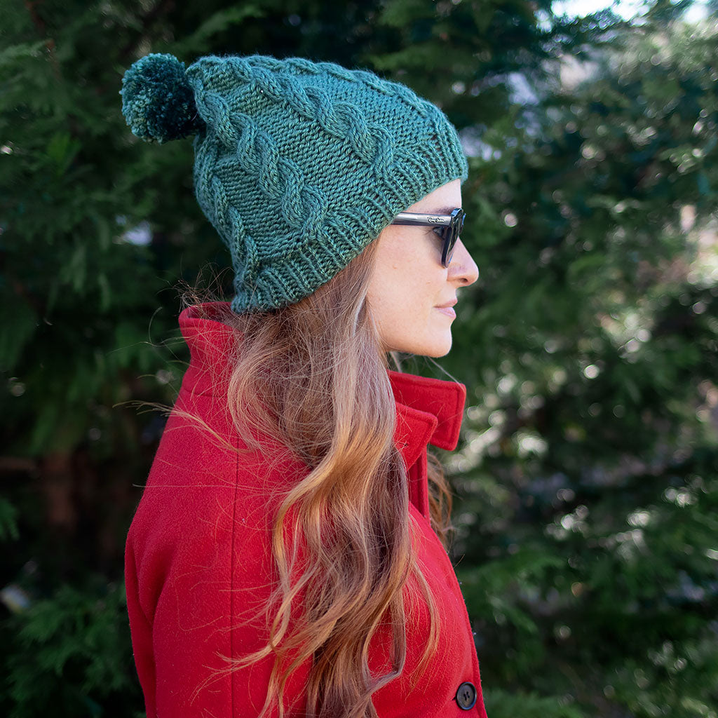 Cable Knit Slouch Hat