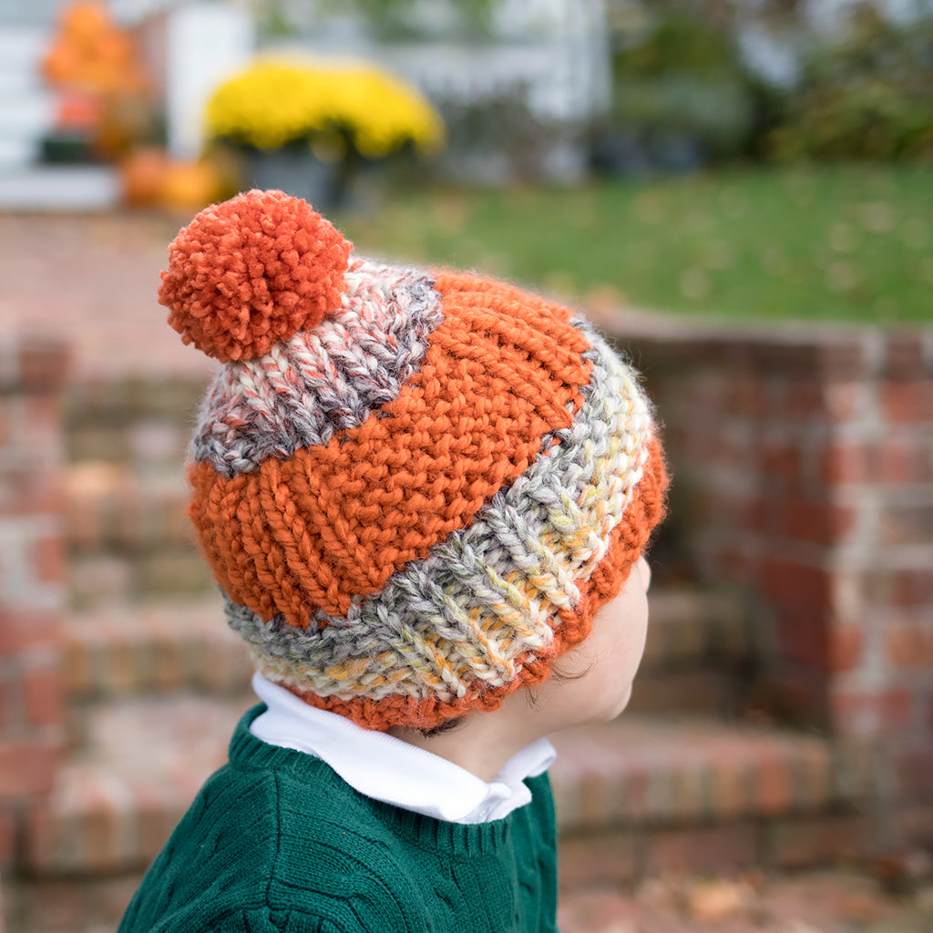 Kid's Beginner Flat Knit Hat – Gina Michele Knitting