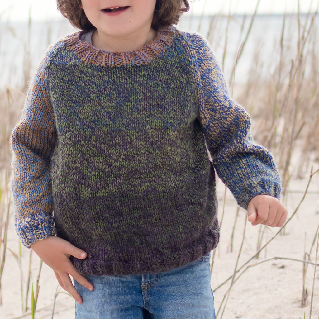 Kids Easy Raglan Sleeve Sweater Knitting Pattern 