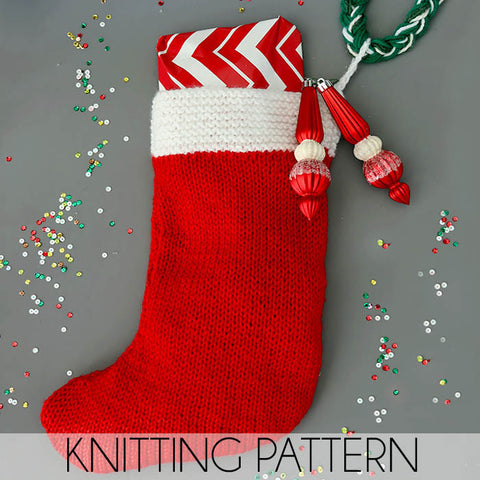 Flat Knit Stocking Knitting Pattern